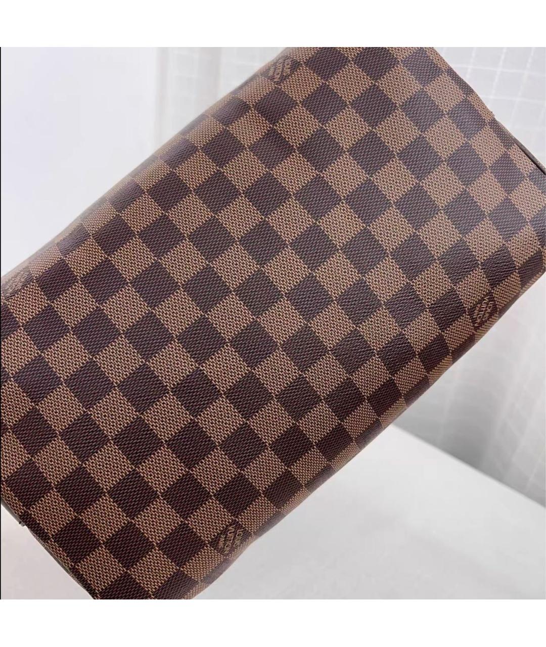 LOUIS VUITTON Коричневая кожаная сумка через плечо, фото 3