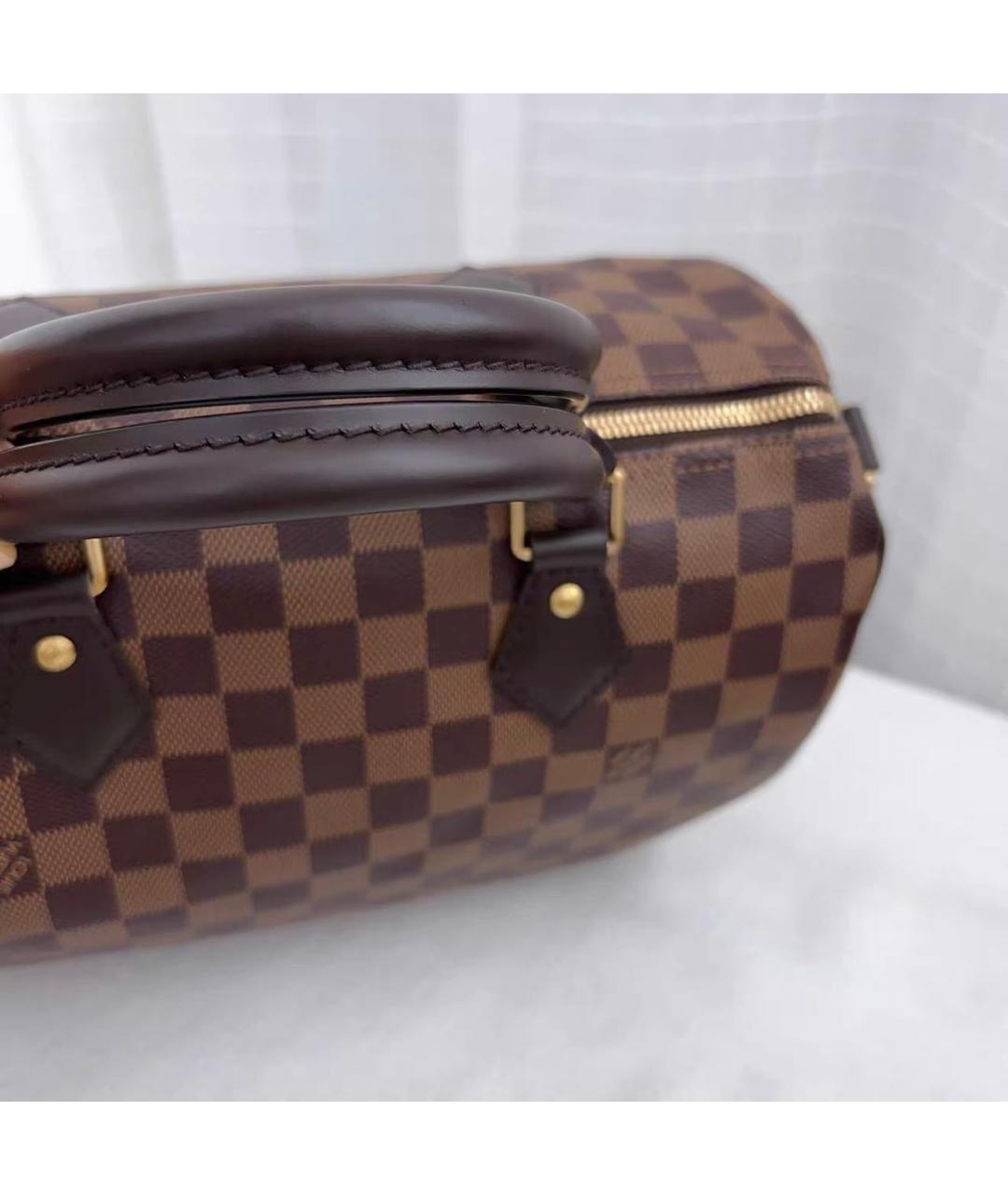 LOUIS VUITTON Коричневая кожаная сумка через плечо, фото 7
