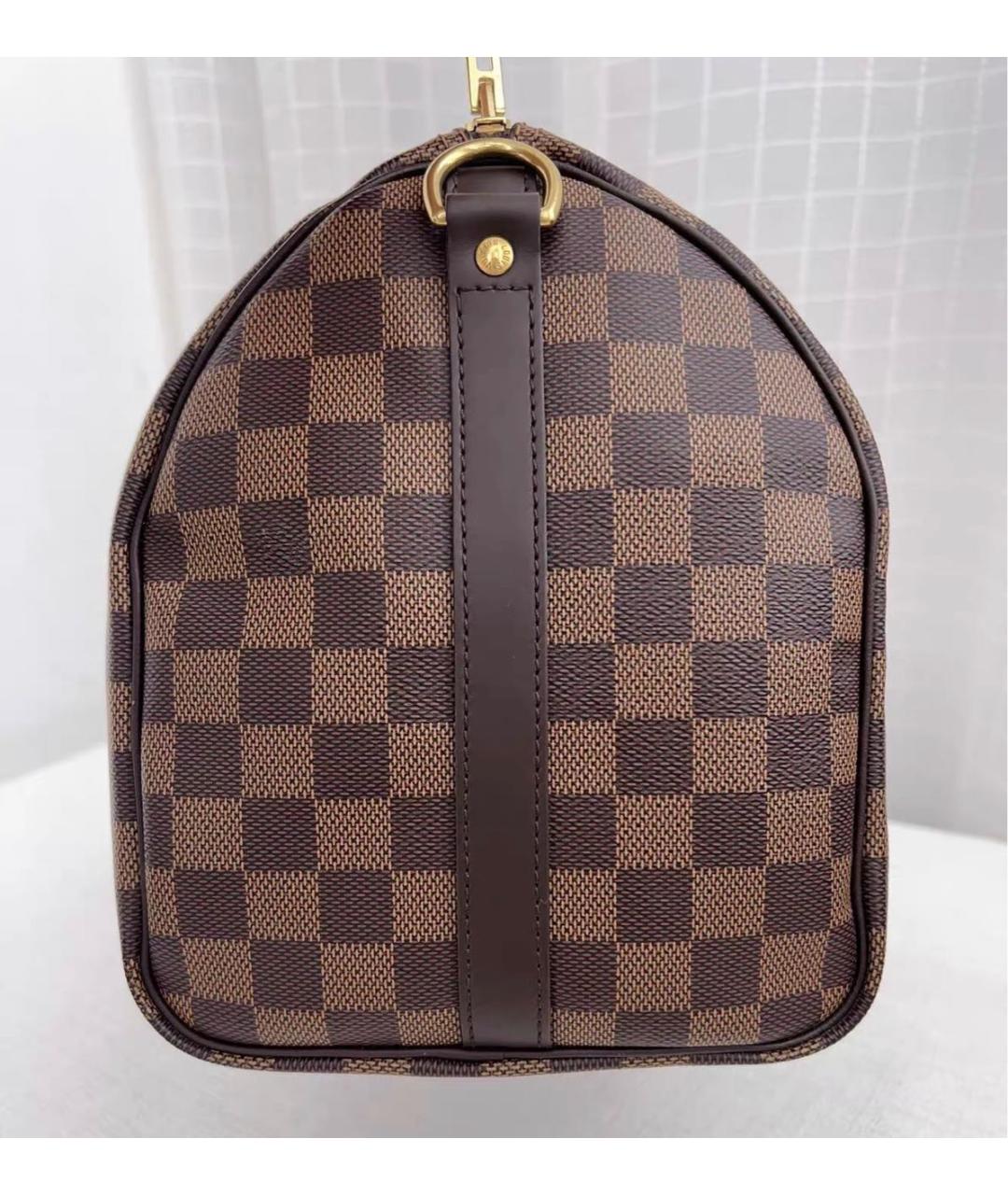 LOUIS VUITTON Коричневая кожаная сумка через плечо, фото 4
