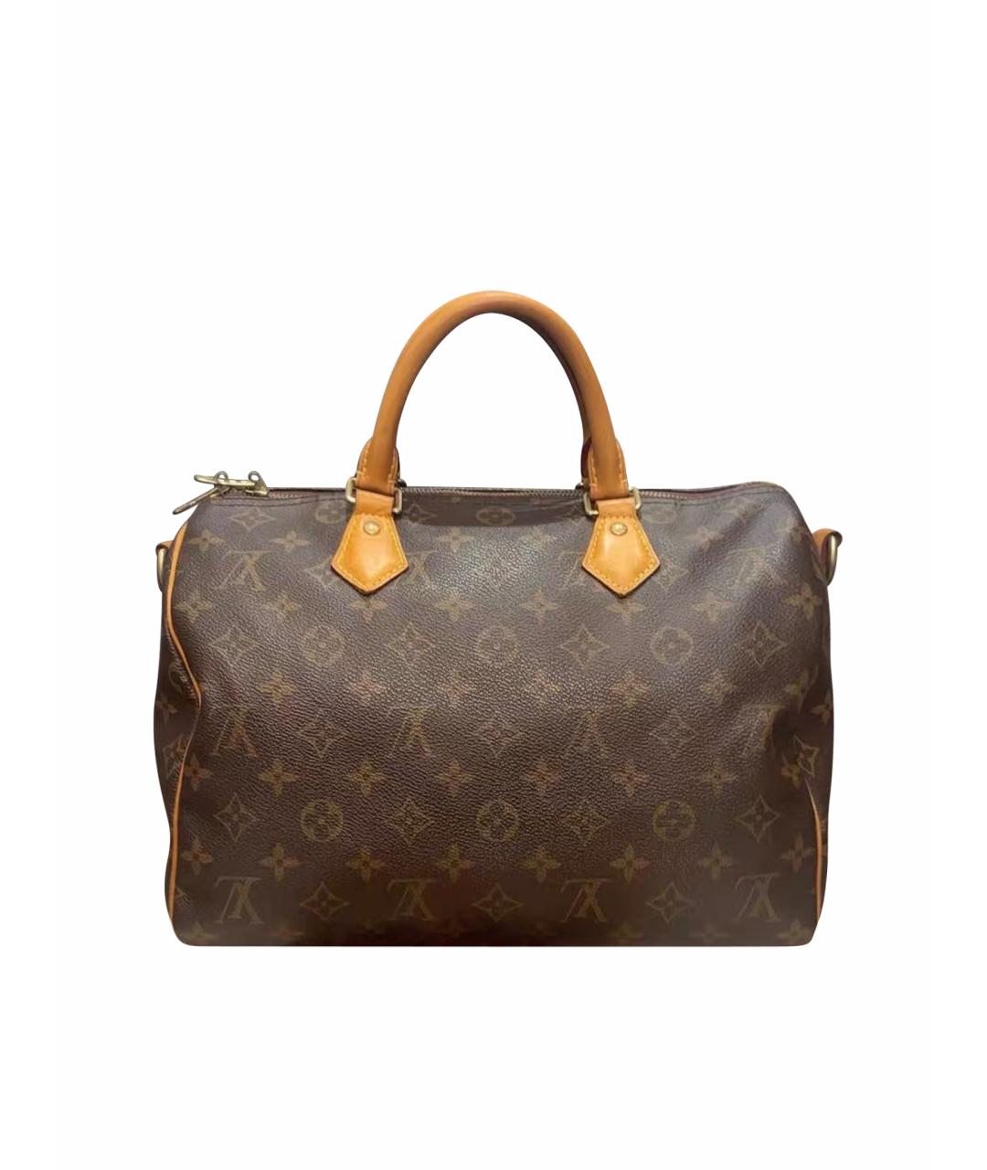 LOUIS VUITTON Коричневая кожаная сумка через плечо, фото 1