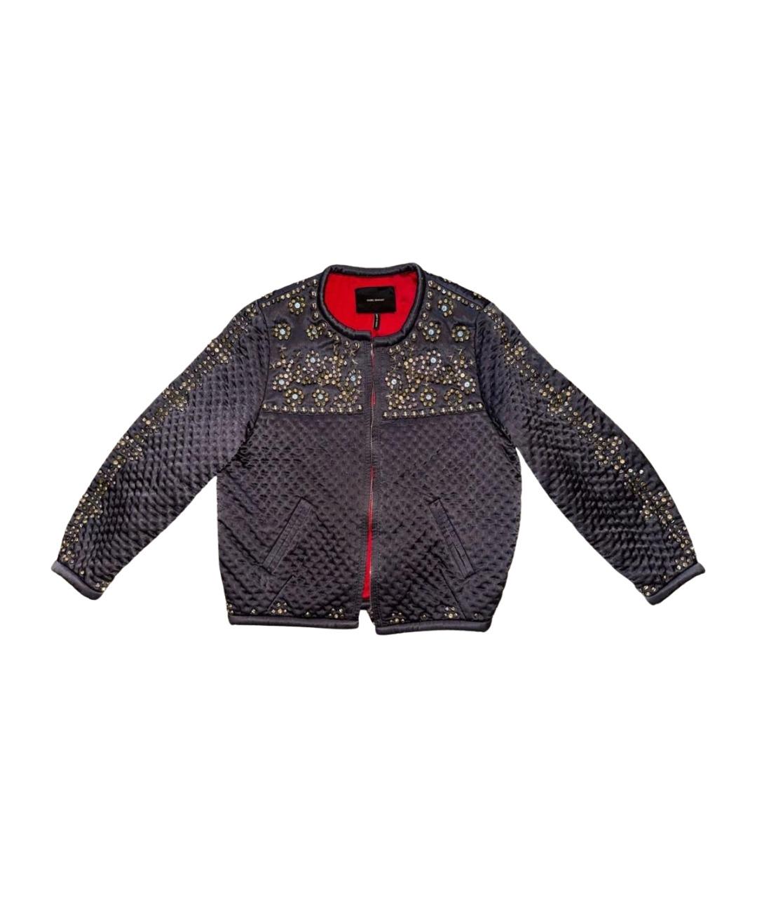 ISABEL MARANT Темно-синяя шелковая куртка, фото 1