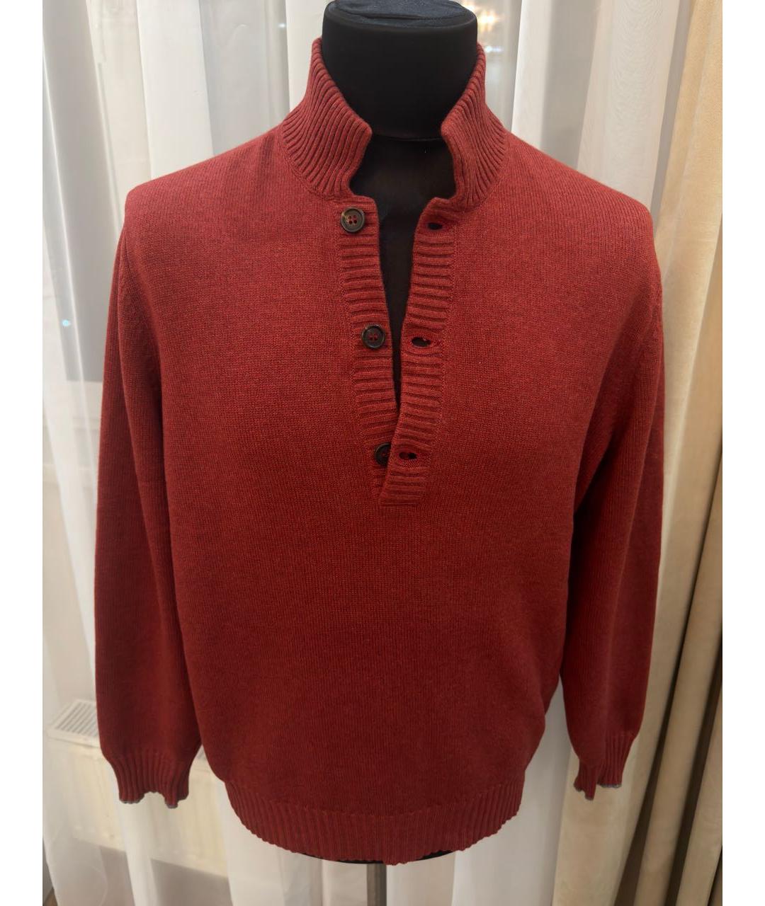BRUNELLO CUCINELLI Бордовый кашемировый джемпер / свитер, фото 3
