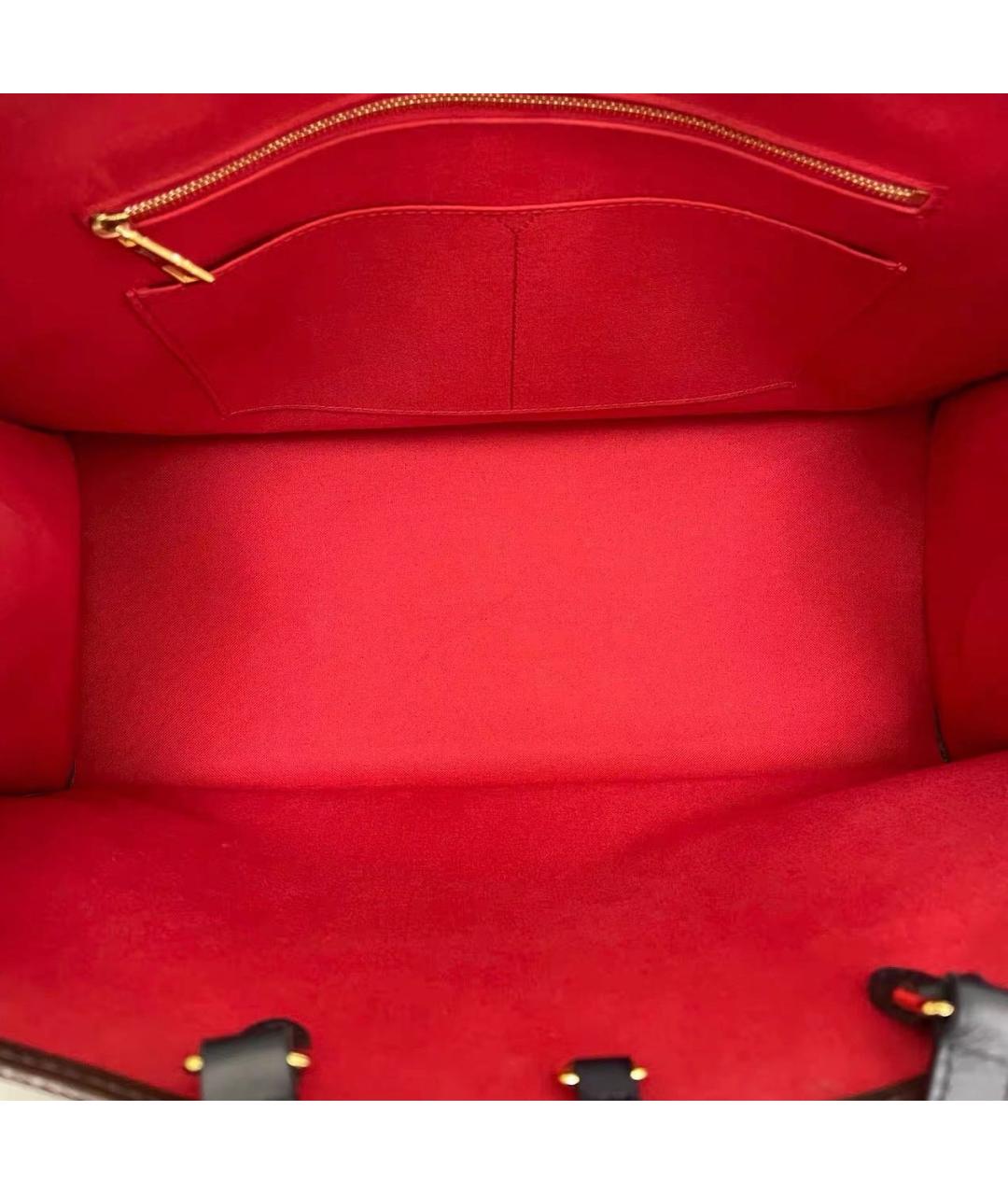 LOUIS VUITTON Коричневая кожаная сумка тоут, фото 8