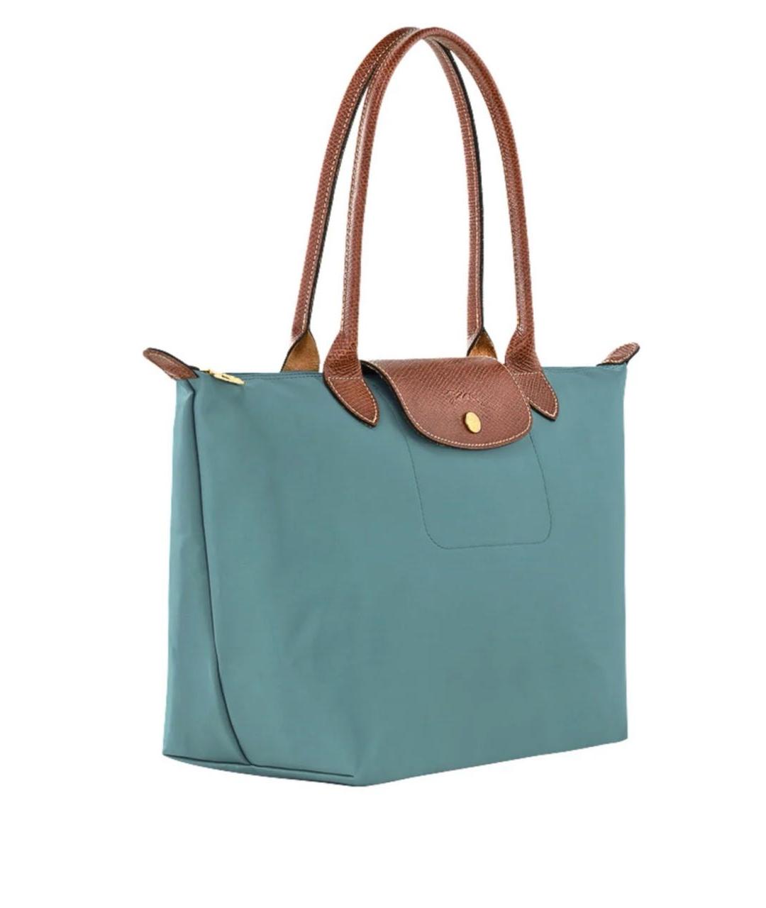 LONGCHAMP Зеленая нейлоновая сумка тоут, фото 2