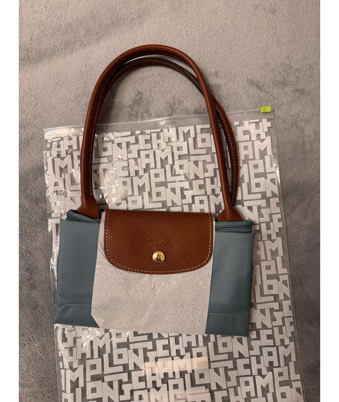 LONGCHAMP Зеленая нейлоновая сумка тоут, фото 6