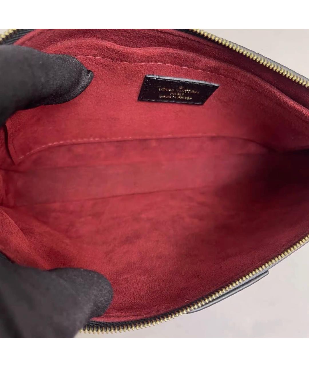 LOUIS VUITTON Черная кожаная сумка через плечо, фото 6