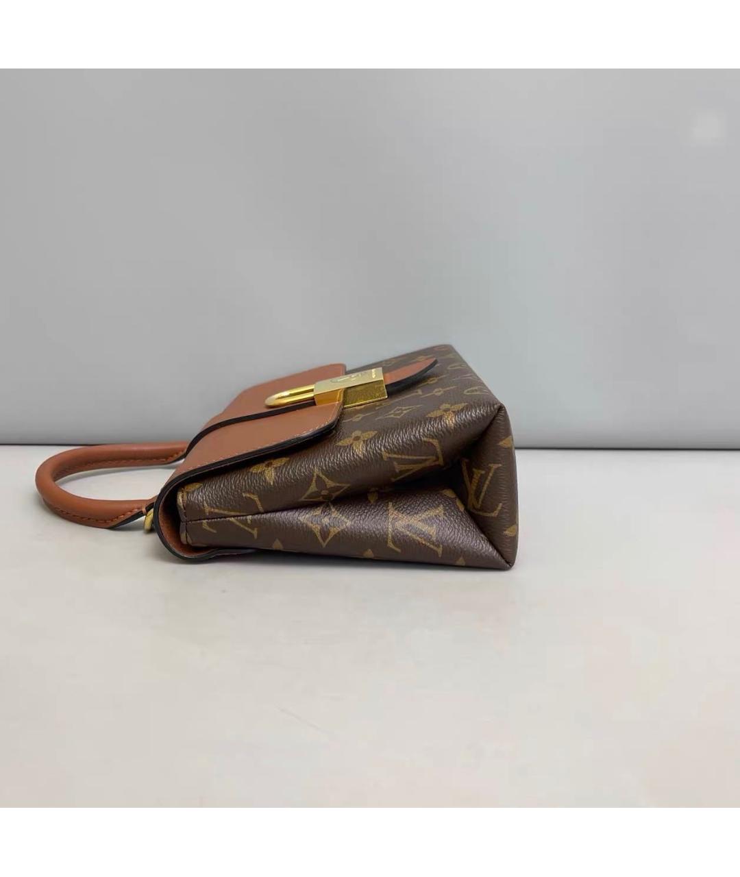 LOUIS VUITTON Коричневая кожаная сумка через плечо, фото 4