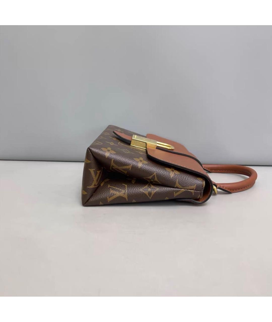 LOUIS VUITTON Коричневая кожаная сумка через плечо, фото 3