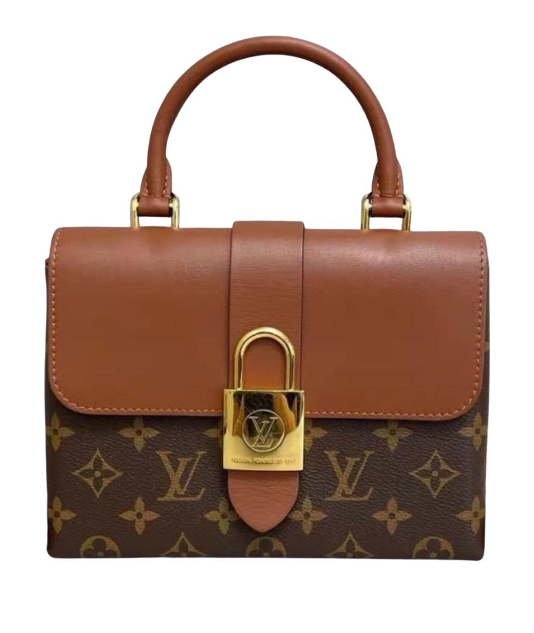 LOUIS VUITTON Коричневая кожаная сумка через плечо, фото 1