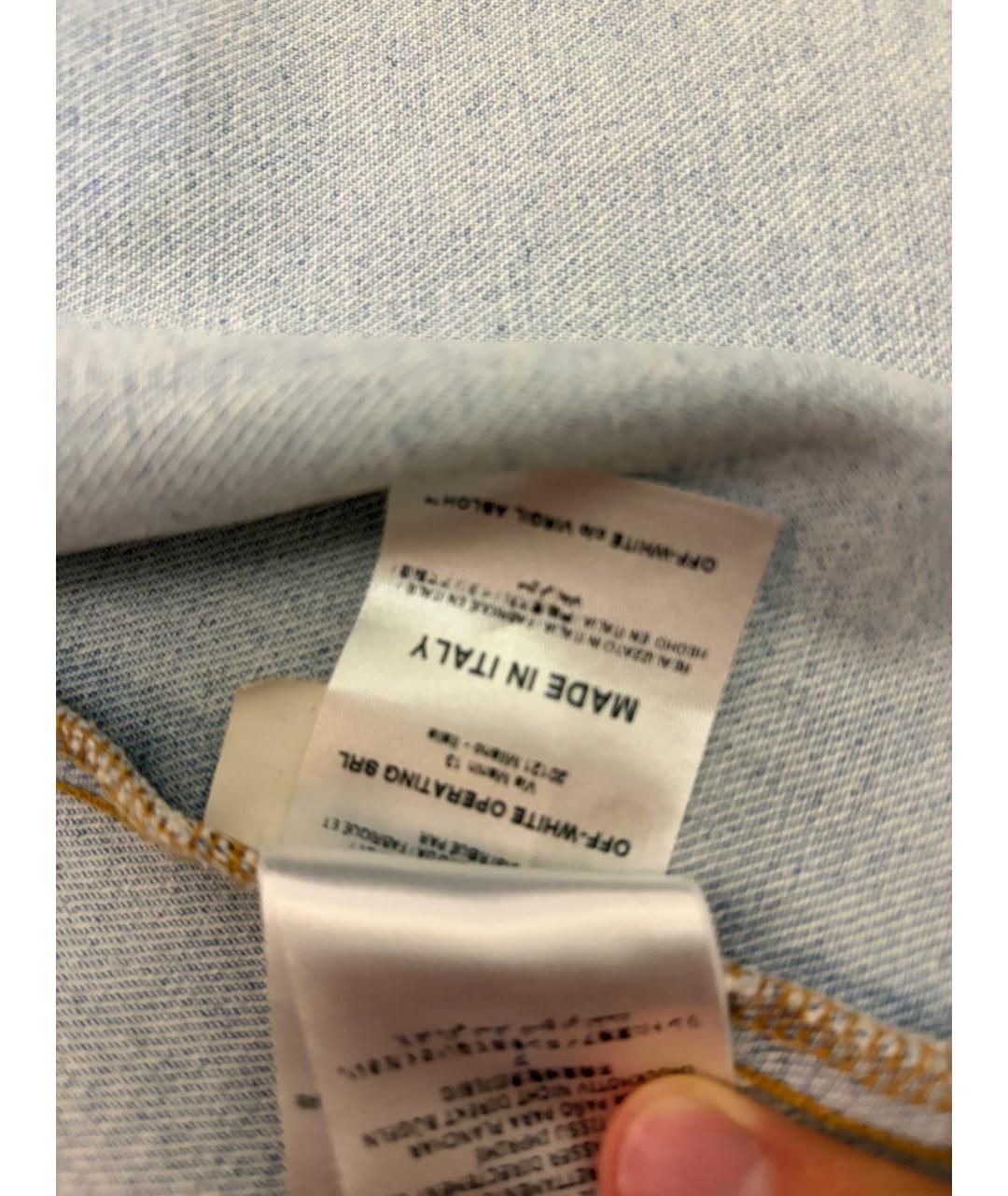 OFF-WHITE Голубая деним куртка, фото 8