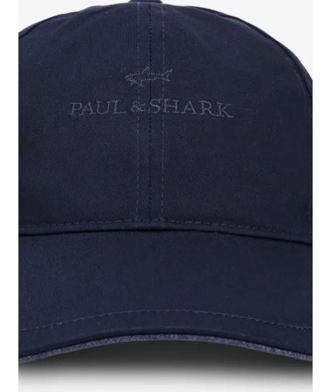 PAUL & SHARK Темно-синяя хлопковая кепка/бейсболка, фото 4