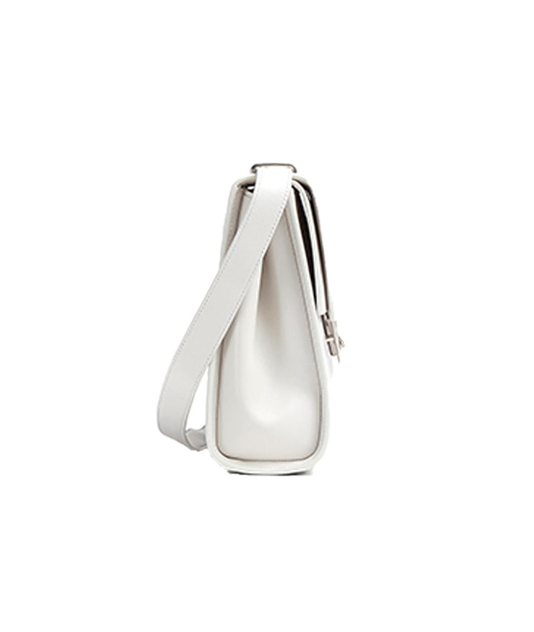 BOTTEGA VENETA Белая кожаная сумка через плечо, фото 2