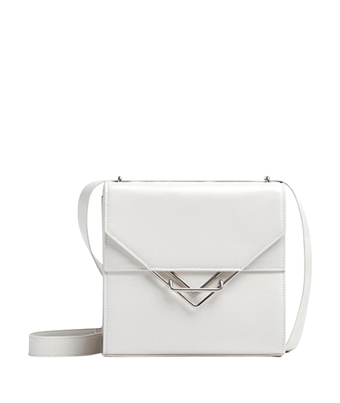 BOTTEGA VENETA Белая кожаная сумка через плечо, фото 1