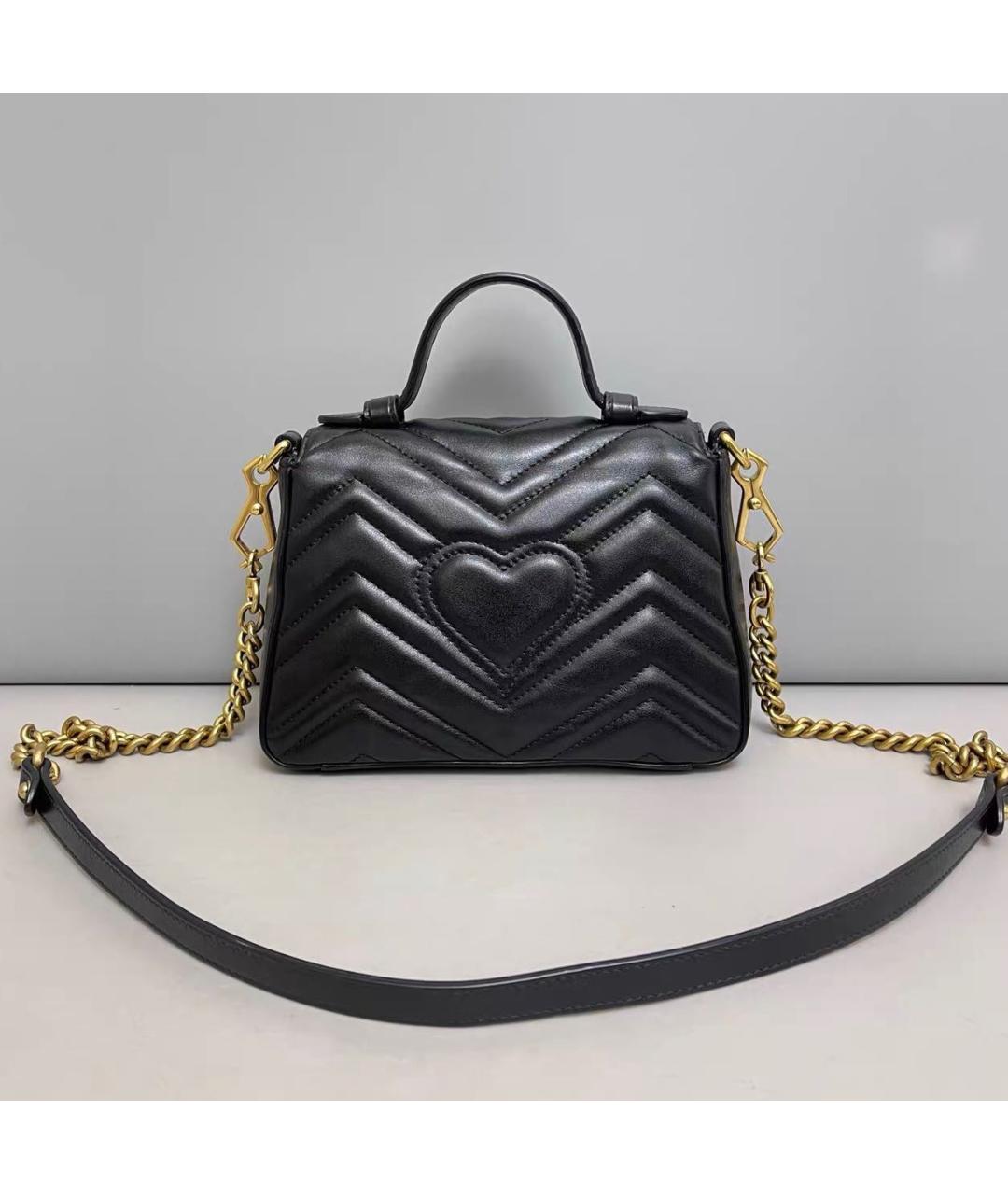 GUCCI Черная кожаная сумка через плечо, фото 2