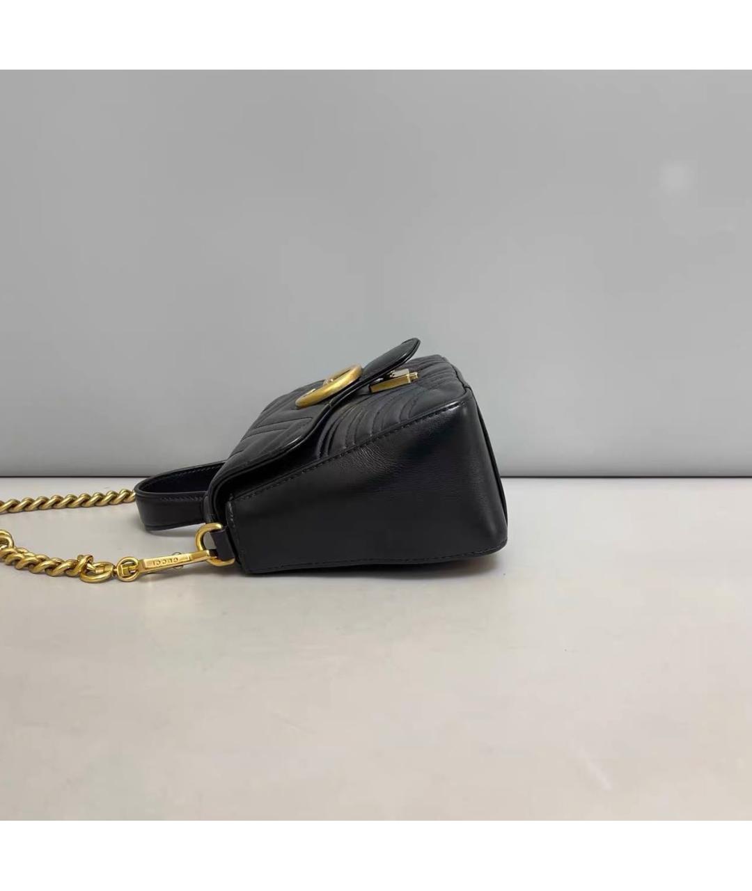 GUCCI Черная кожаная сумка через плечо, фото 4