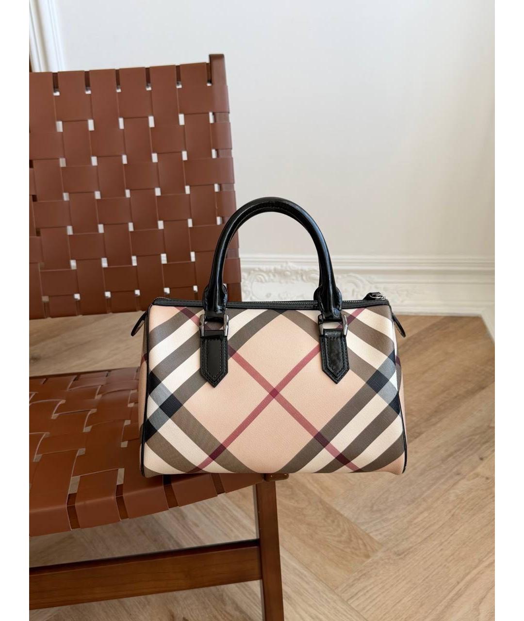 BURBERRY Бежевая сумка с короткими ручками, фото 8
