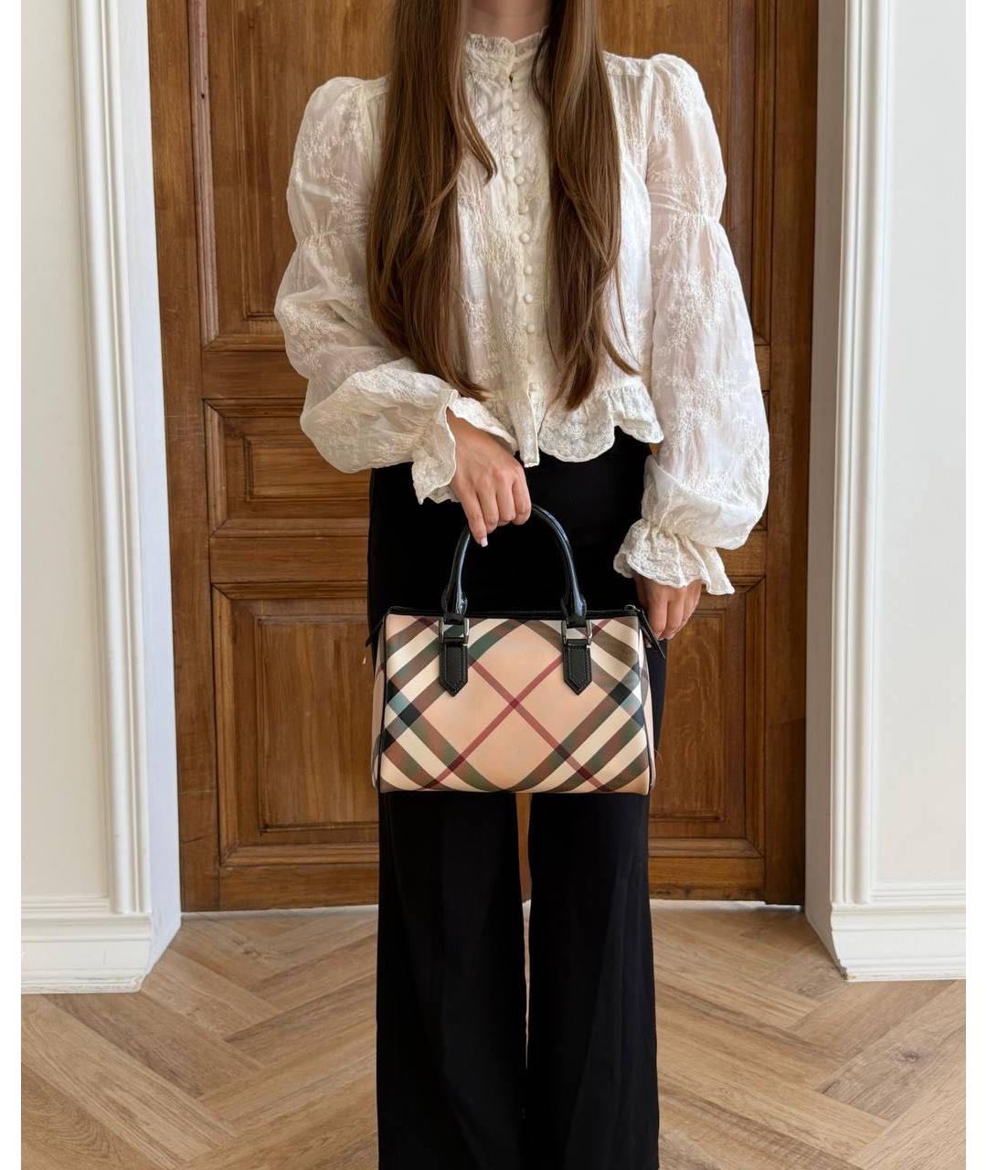 BURBERRY Бежевая сумка с короткими ручками, фото 3