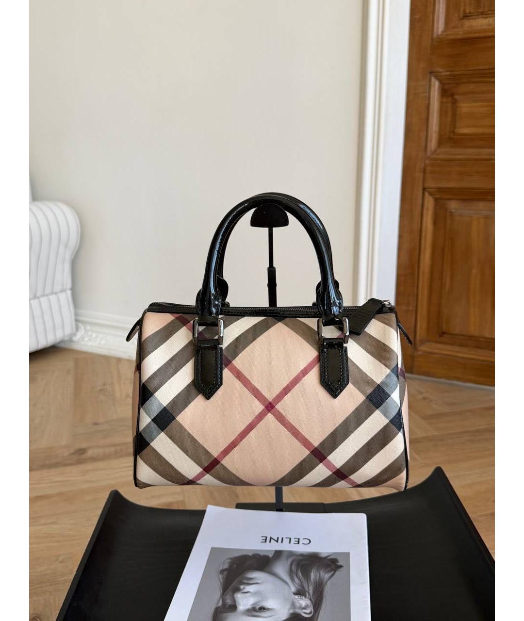 BURBERRY Бежевая сумка с короткими ручками, фото 4