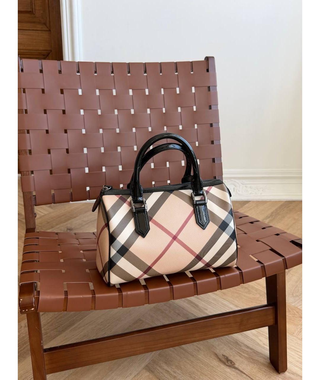 BURBERRY Бежевая сумка с короткими ручками, фото 5