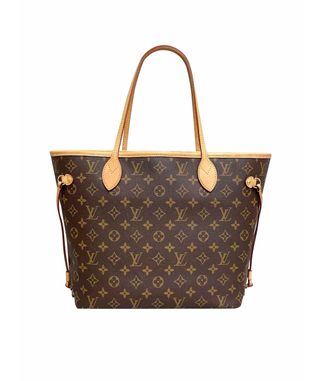 LOUIS VUITTON Коричневая кожаная сумка тоут, фото 1