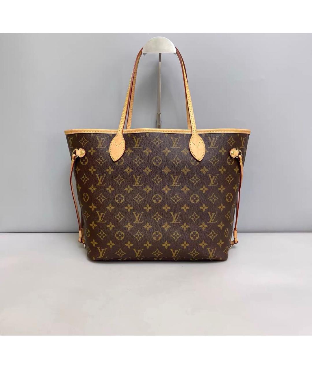 LOUIS VUITTON Коричневая кожаная сумка тоут, фото 2