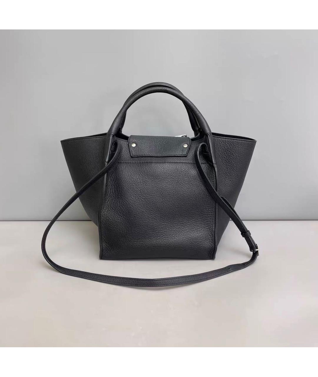 CELINE Черная кожаная сумка тоут, фото 2