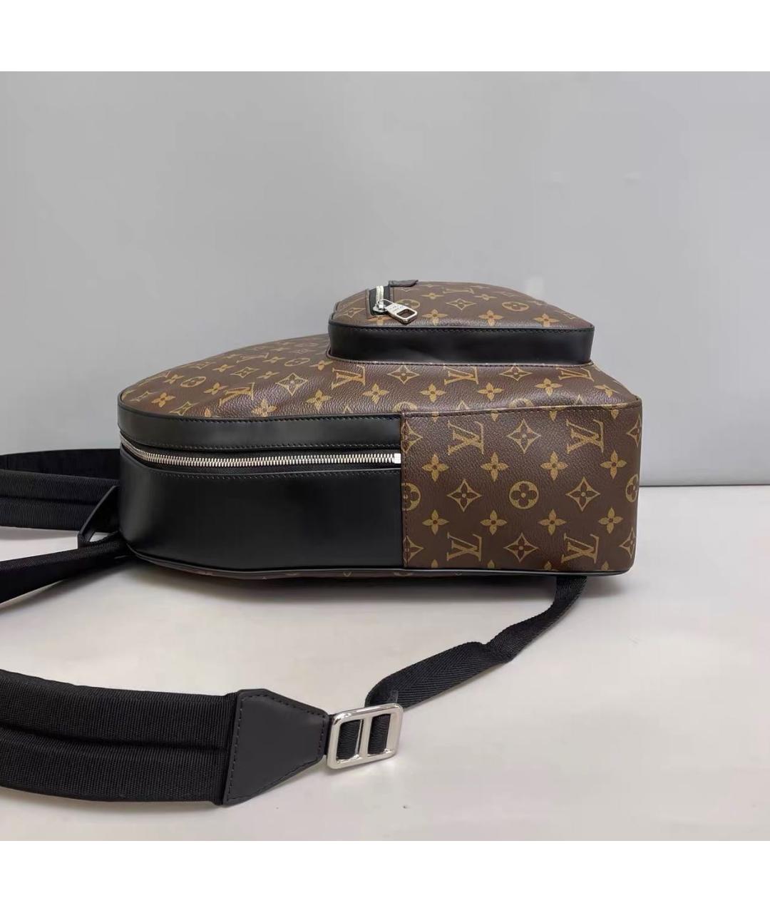 LOUIS VUITTON Коричневый кожаный рюкзак, фото 4