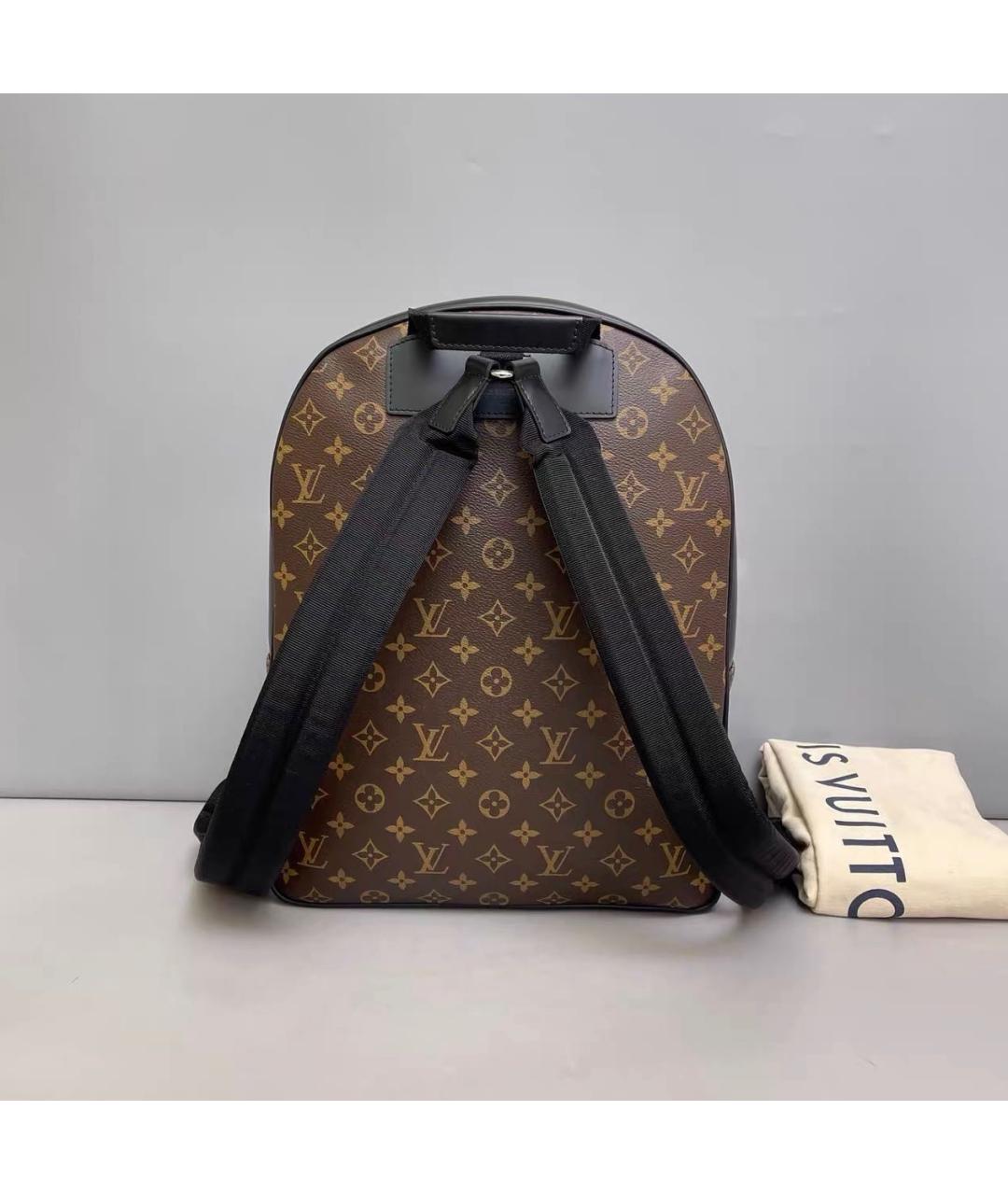 LOUIS VUITTON Коричневый кожаный рюкзак, фото 2