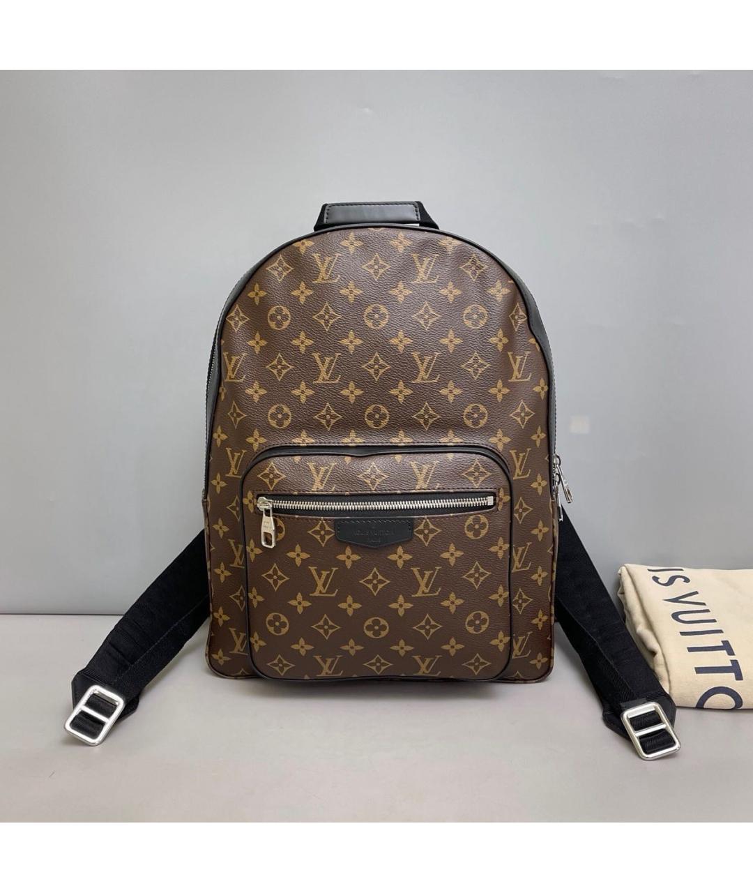 LOUIS VUITTON Коричневый кожаный рюкзак, фото 9