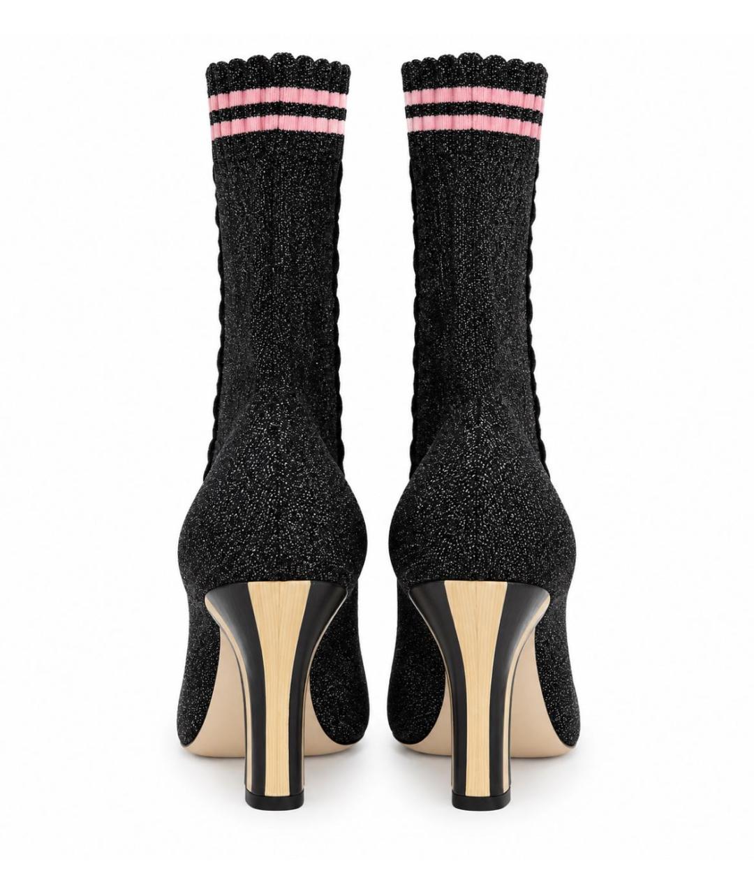 FENDI Серебряные текстильные ботильоны, фото 4