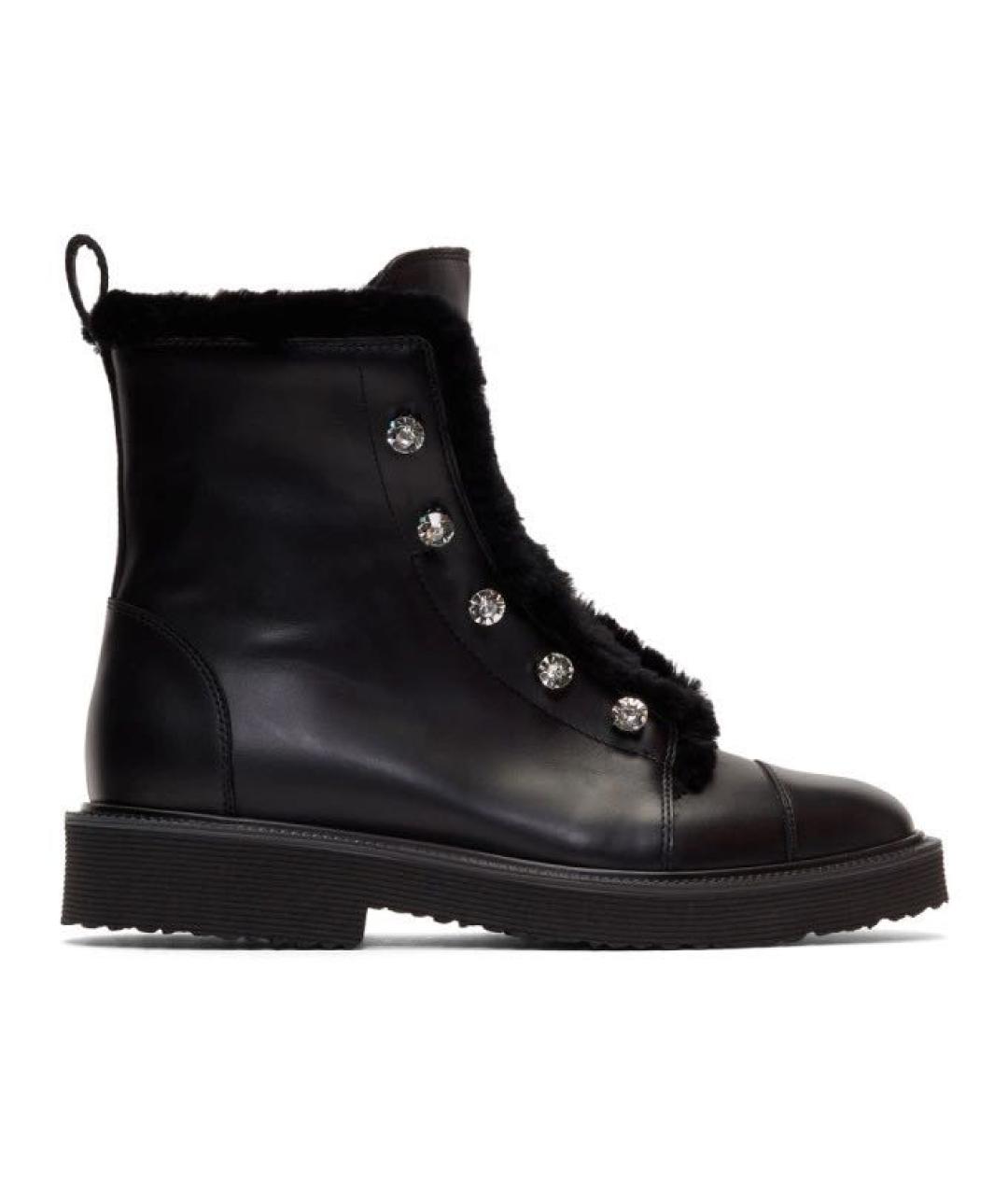 GIUSEPPE ZANOTTI DESIGN Черные кожаные ботинки, фото 8