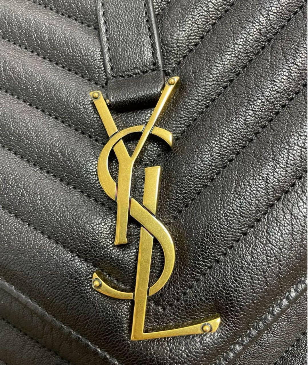 SAINT LAURENT Черная кожаная сумка через плечо, фото 4