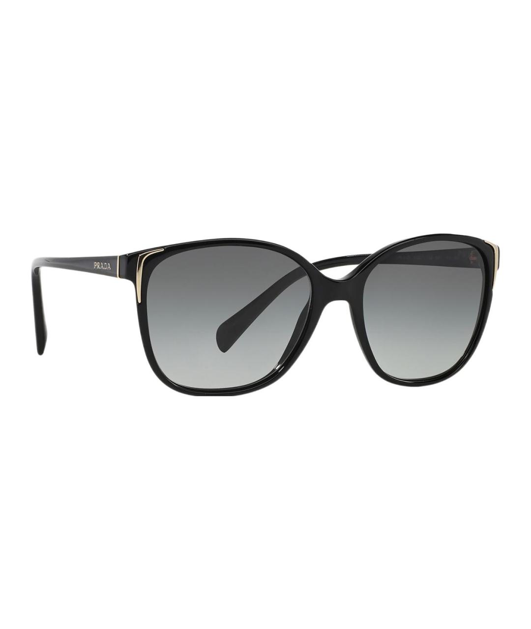 PRADA Черные пластиковые солнцезащитные очки, фото 3