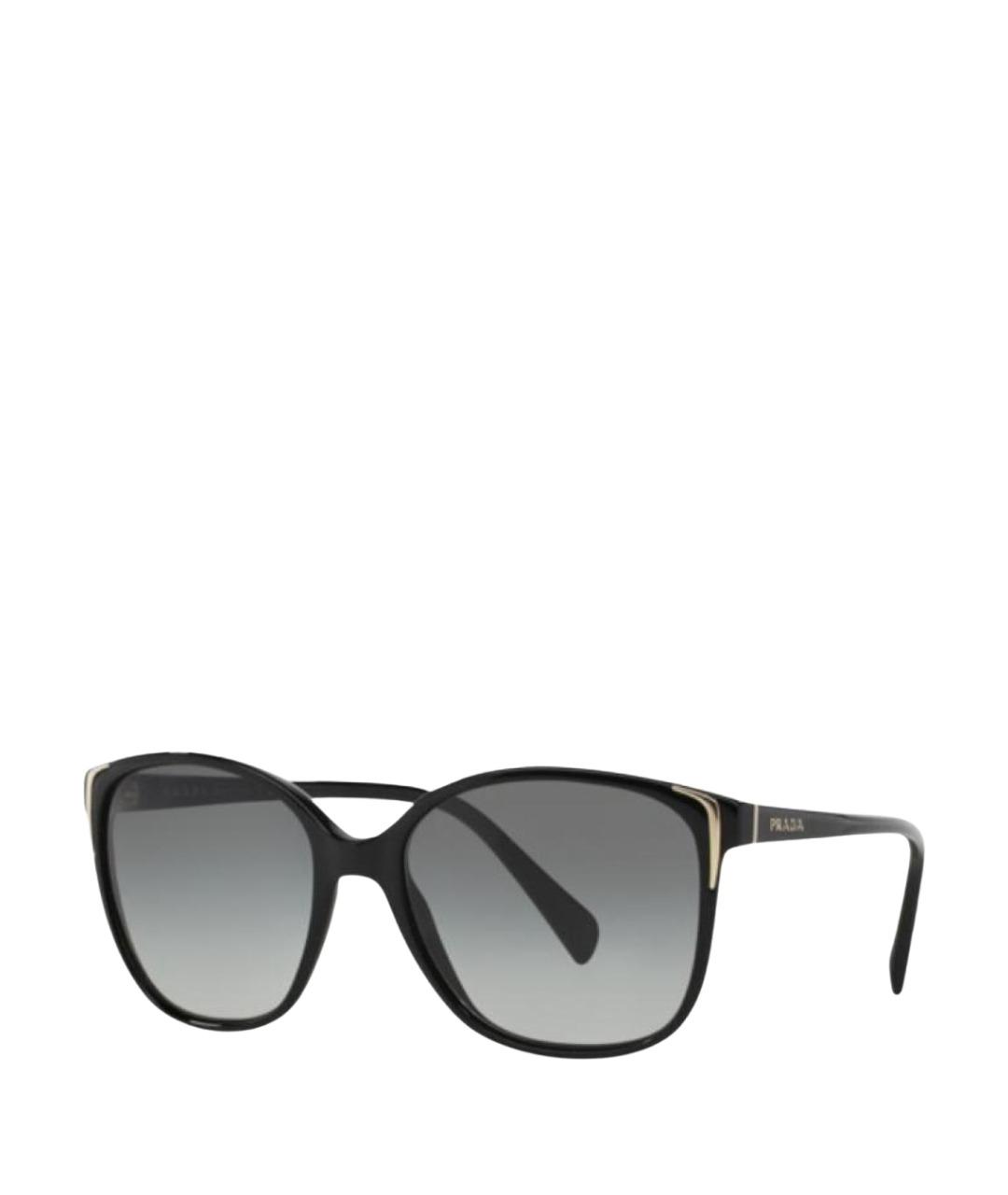 PRADA Черные пластиковые солнцезащитные очки, фото 1