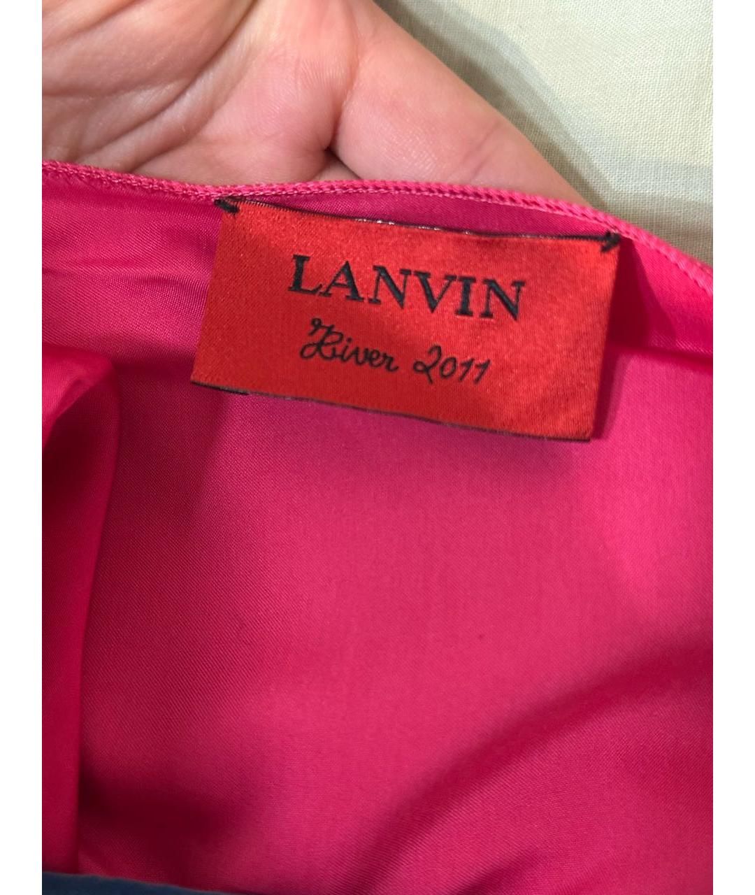 LANVIN Розовое вискозное вечернее платье, фото 2