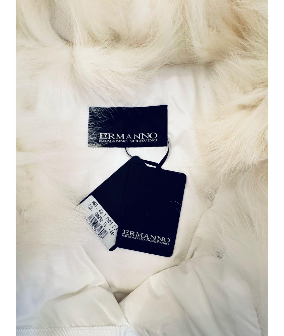 ERMANNO SCERVINO Белая меховая парка, фото 3