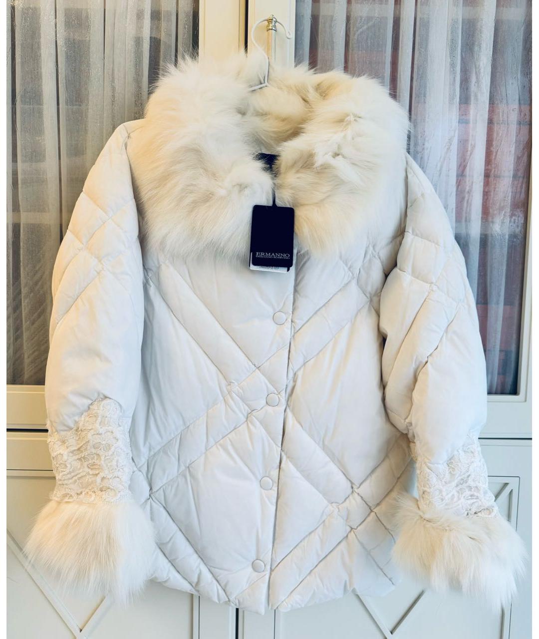 ERMANNO SCERVINO Белая меховая парка, фото 9