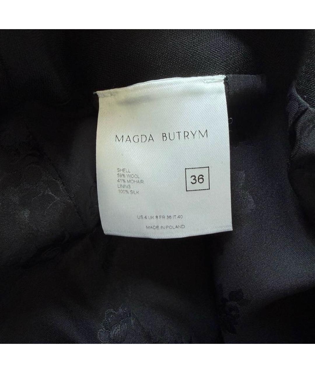 MAGDA BUTRYM Черная шерстяная юбка мини, фото 3