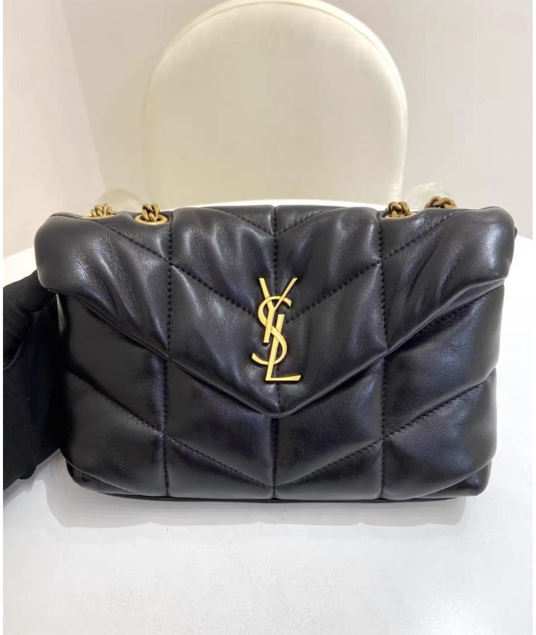 SAINT LAURENT Черная кожаная сумка через плечо, фото 8