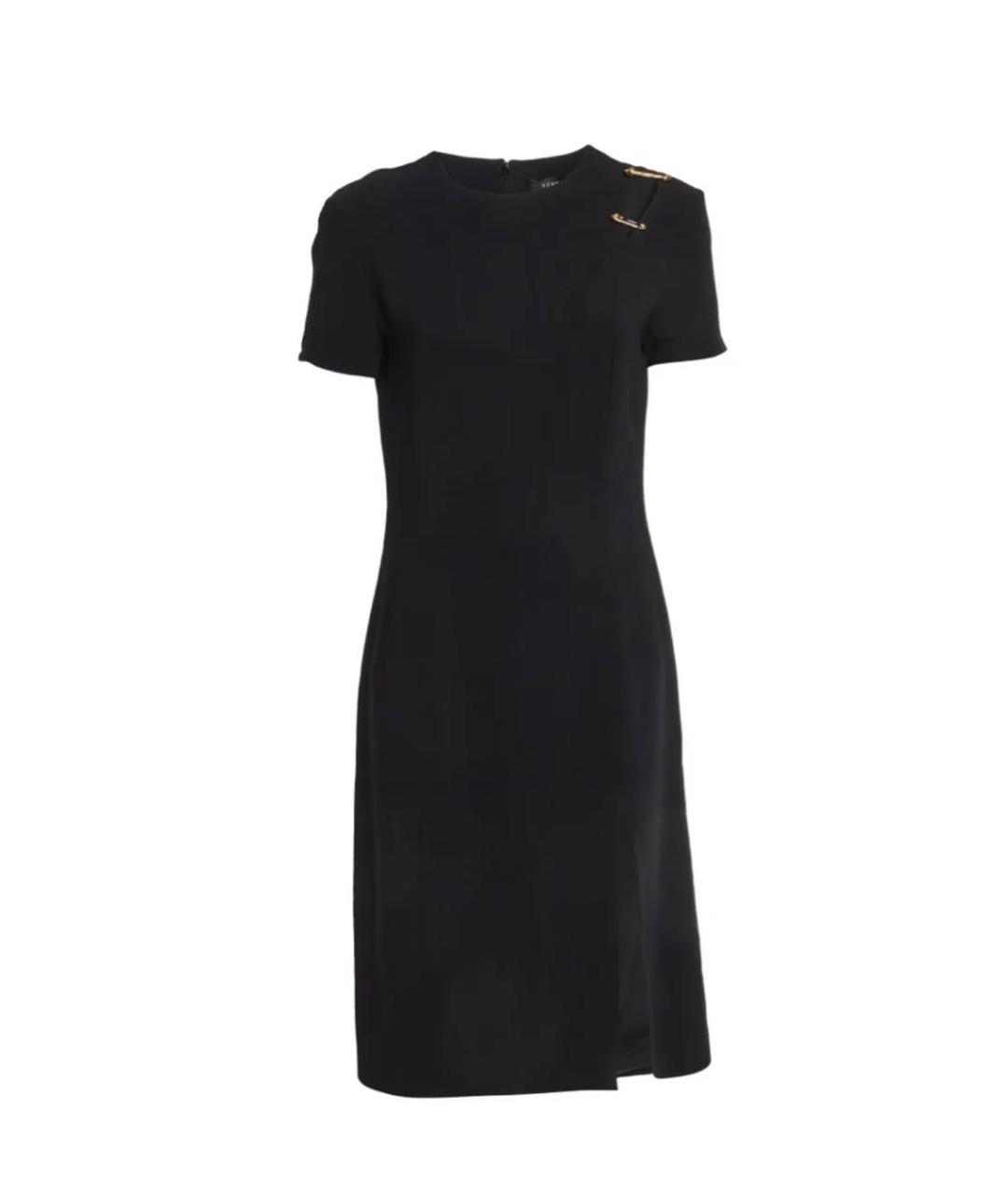 VERSACE Черное вискозное коктейльное платье, фото 6