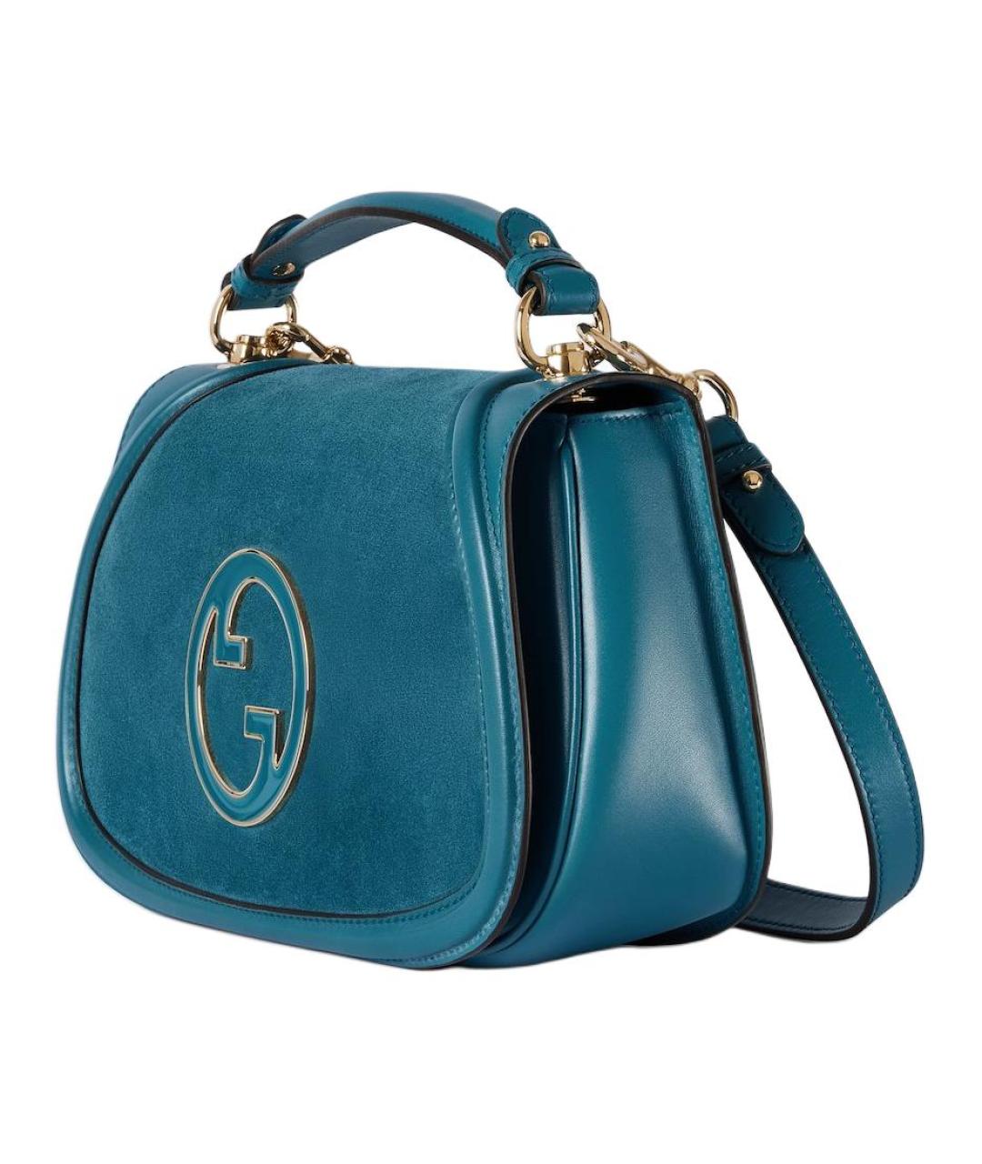 GUCCI Синяя замшевая сумка через плечо, фото 2