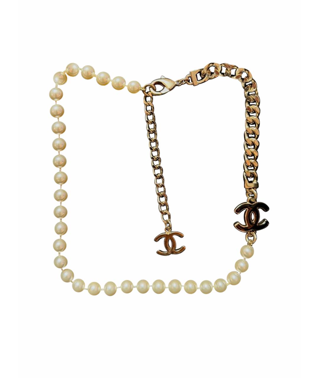 CHANEL Белое жемчужное колье, фото 1