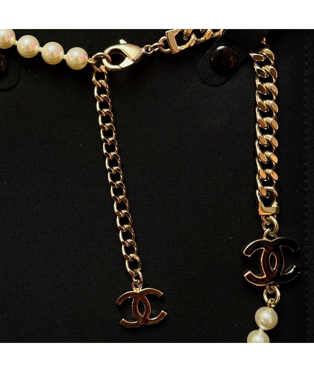 CHANEL Белое жемчужное колье, фото 3