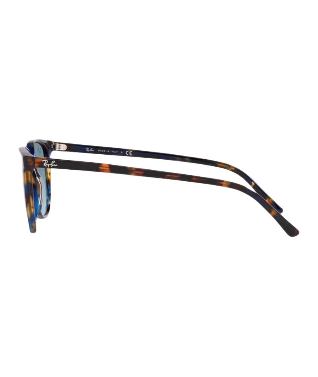 RAY BAN Коричневые пластиковые солнцезащитные очки, фото 3
