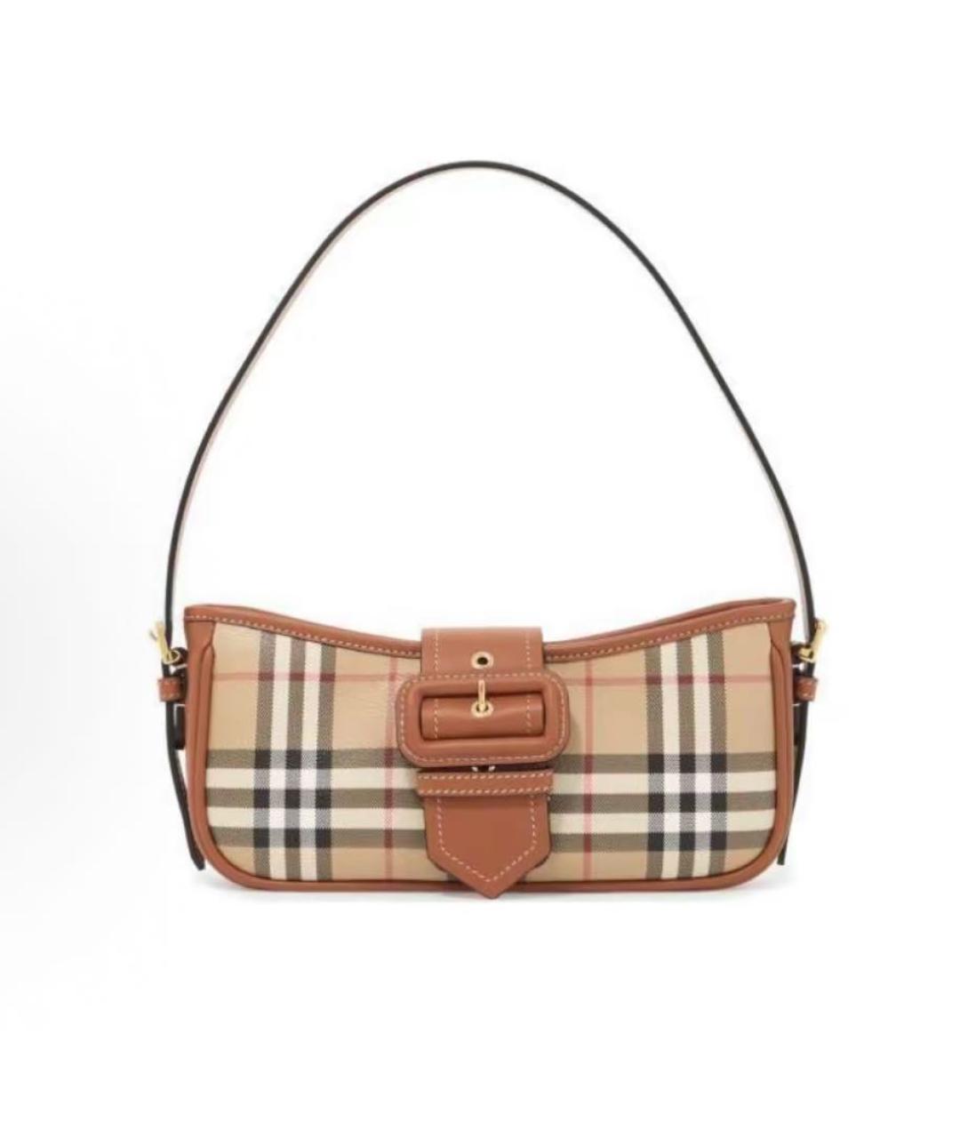 BURBERRY Бежевая сумка с короткими ручками, фото 6