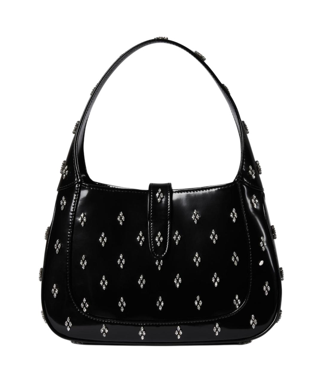 GUCCI Черная кожаная сумка через плечо, фото 4