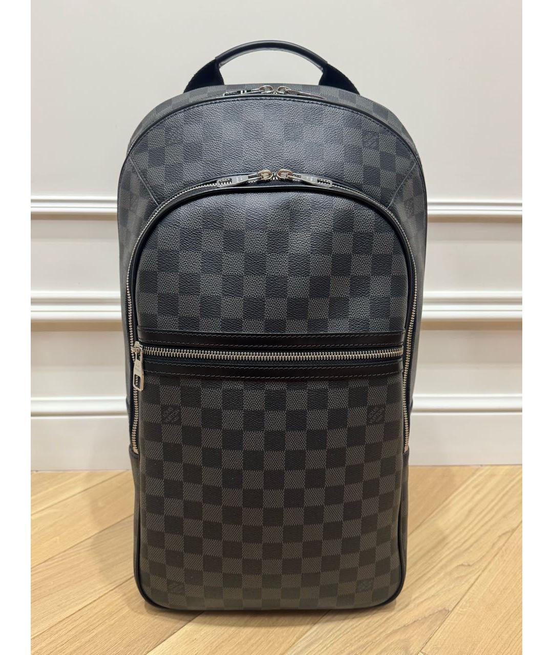LOUIS VUITTON Черный рюкзак из канвы, фото 9