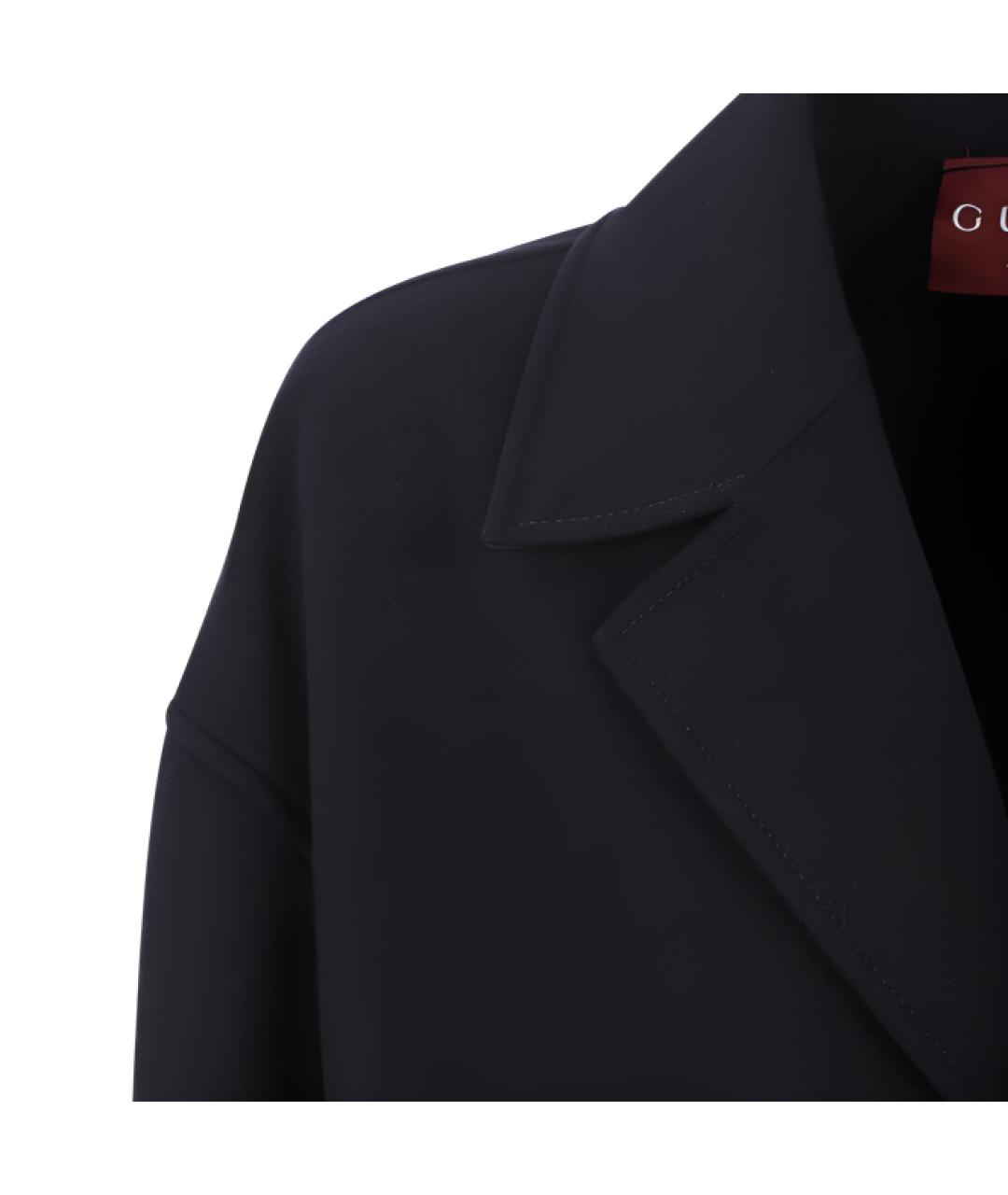 GUCCI Темно-синее шерстяное пальто, фото 3