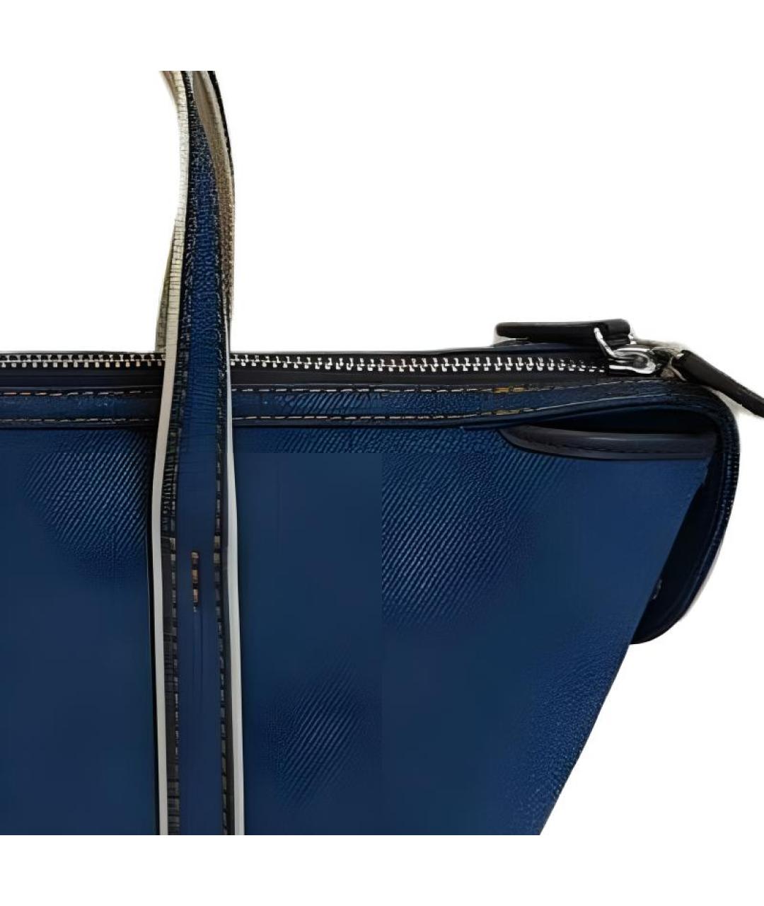 POLO RALPH LAUREN Синяя сумка через плечо из канвы, фото 5