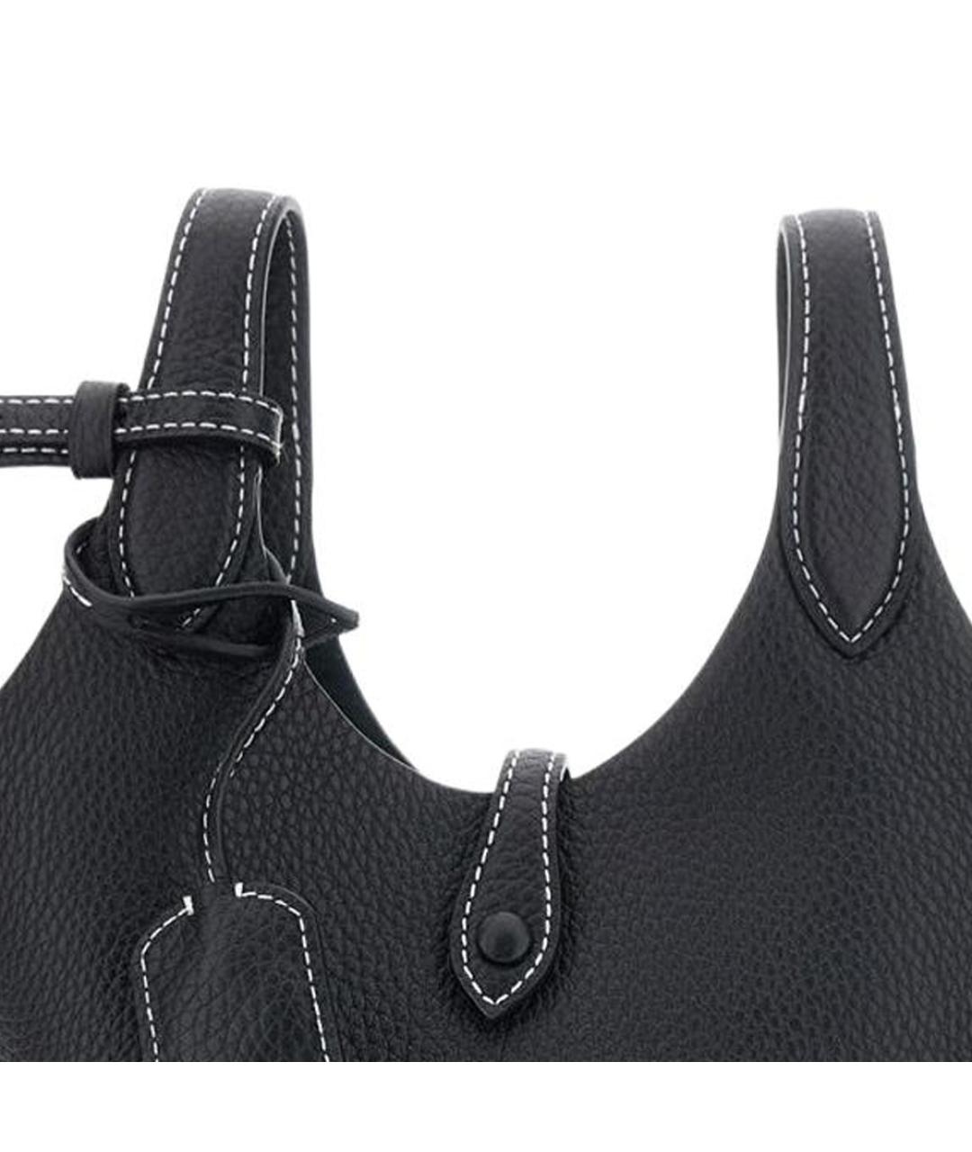 POLO RALPH LAUREN Черная кожаная сумка через плечо, фото 4